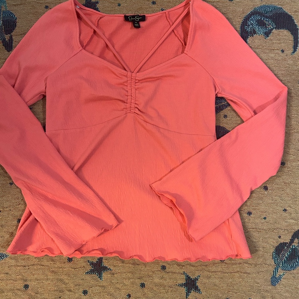 Jessica Simpson Coral Long Sleeve Top